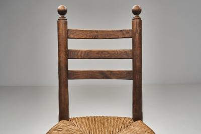 Charles Dudouyt Set of Six Dining Chairs in the manner of Charles Dudouyt France Mid 20th C