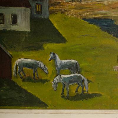 Charles E Harsanyi Charles Harsanyi American 1905 1973 peach orchard in the valley 