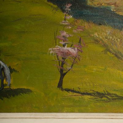 Charles E Harsanyi Charles Harsanyi American 1905 1973 peach orchard in the valley 