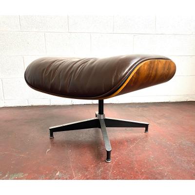 Charles Eames 1970s Brown Leather Eames Ottoman 671