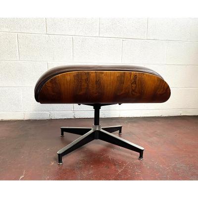 Charles Eames 1970s Brown Leather Eames Ottoman 671
