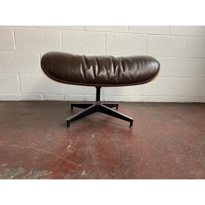 Charles Eames 1970s Brown Leather Eames Ottoman 671