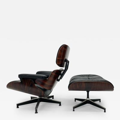 Charles Eames 2nd Generation Eames Lounge Chair Ottoman in Brazilian Rosewood and Leather