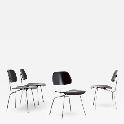 Charles Eames Charles Eames Set of 4 Black DCM Chairs 40s