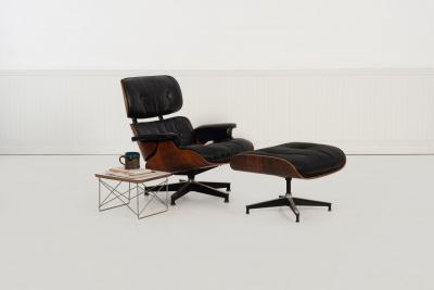 Charles Eames Charles Eames for Herman Miller Lounge Chair and Ottoman in Rosewood 1960c 