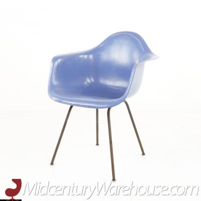 Charles Eames Eames For Herman Miller Mid Century Blue Fiberglass Shell Chair