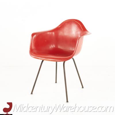 Charles Eames Eames For Herman Miller Mid Century Red Fiberglass Shell Chair
