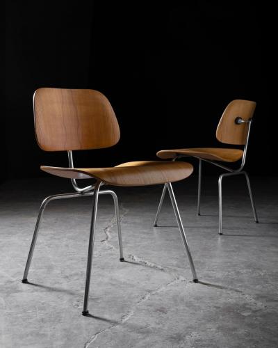 Charles Eames First Generation Charles Ray Eames for Herman Miller DCM Dining Chairs in Ash