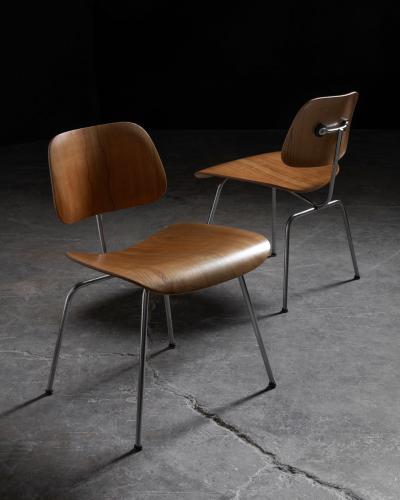 Charles Eames First Generation Charles Ray Eames for Herman Miller DCM Dining Chairs in Ash