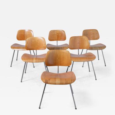 Charles Eames First Generation Charles Ray Eames for Herman Miller DCM Dining Chairs in Ash