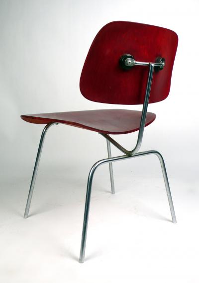 Charles Eames Production DCM by Charles Eames red 1950s