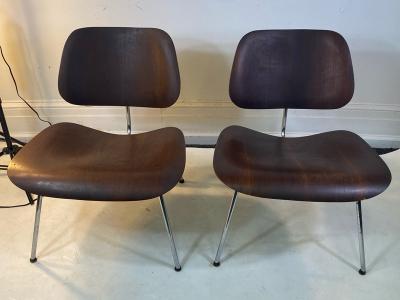 Charles Eames RARE MID CENTURY PAIR OF CHARLES EAMES LOUNGE CHAIRS FOR HERMAN MILLER
