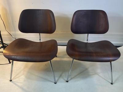 Charles Eames RARE MID CENTURY PAIR OF CHARLES EAMES LOUNGE CHAIRS FOR HERMAN MILLER
