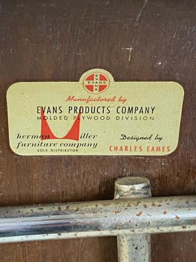 Charles Eames RARE MID CENTURY PAIR OF CHARLES EAMES LOUNGE CHAIRS FOR HERMAN MILLER