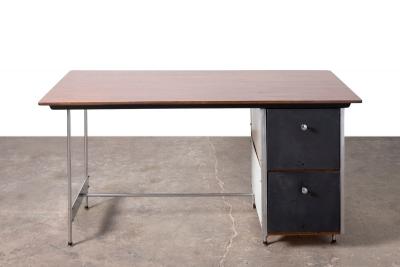 Charles Eames Rare Charles Ray Eames Walnut ESU EDU Desk Model D 20N for Herman Miller 50s