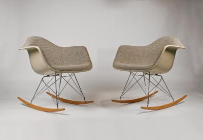 Charles Eames Rocking Chairs by Charles Eames for Herman Miller with Alexander Girard Textile