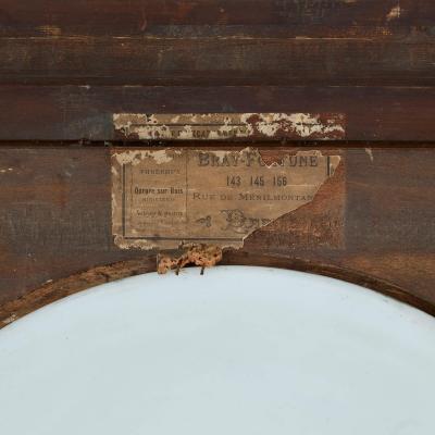 Charles Ernest Mariotte Pair of large floral porcelain plaques by Mariotte 1876 1877