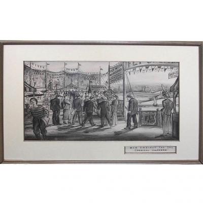 Charles F Pyke Original Storyboard 1940 RKO Men Against the Sky by Charles Pyke