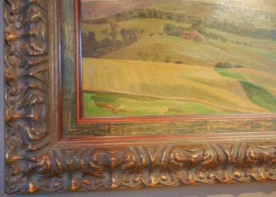 Charles Fraser Comfort Farmland Tecumseh Township Oil Painting on Panel by Charles Fraser Comfort