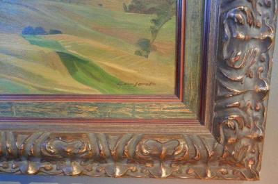 Charles Fraser Comfort Farmland Tecumseh Township Oil Painting on Panel by Charles Fraser Comfort