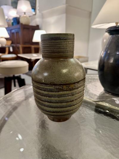 Charles Greber Charles Greber Earthenware Grey Art Deco Vase France c 1925