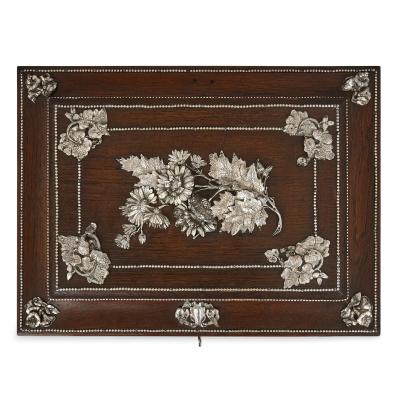 Charles Guillaume Diehl Napoleon III period dressing table mounted with silvered bronze