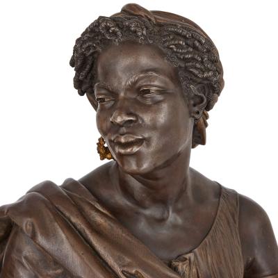 Charles Henri Joseph Cordier Pair of Orientalist bronze busts by Cordier 1861