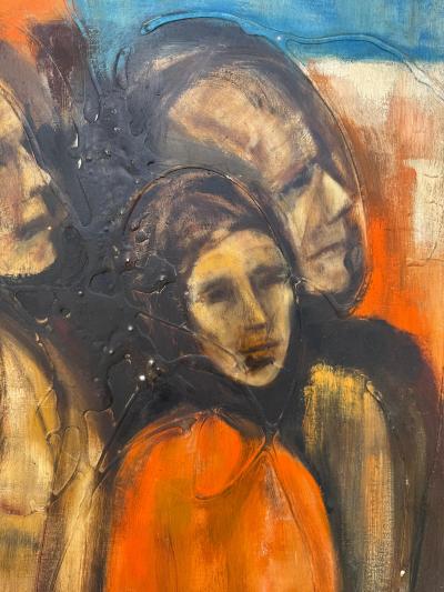 Charles Henry Alston Charles Henry Alston 1957 Large Oil on Masonite Figurative Painting