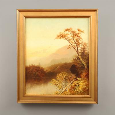 Charles Henry Chapin Pair of Landscapes Wilderness Lake and Mountains