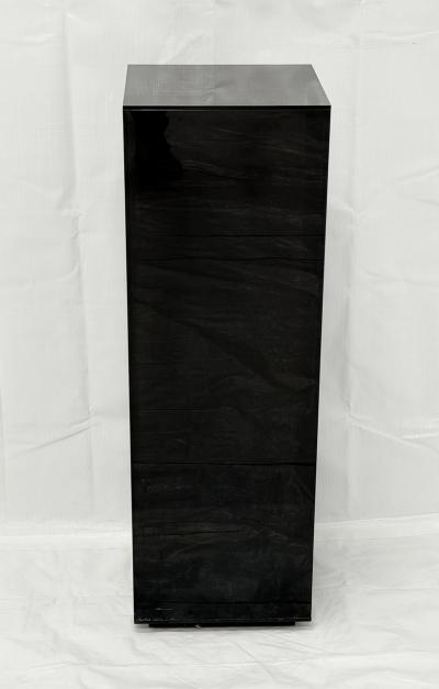Charles Hollis Charles Hollis Jones Signed 1978 Smoked Lucite Pedestal Display Column