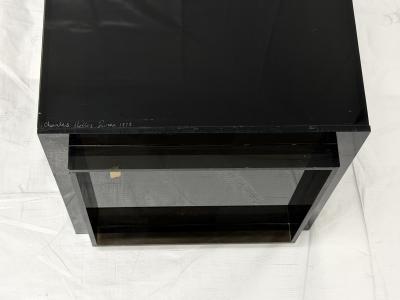 Charles Hollis Charles Hollis Jones Signed 1978 Smoked Lucite Pedestal Display Column