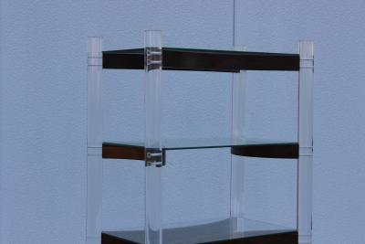 Charles Hollis Jones 1970s Lucite And Rosewood Etagere