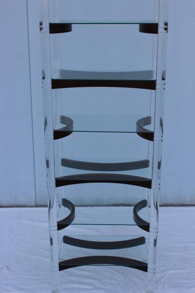 Charles Hollis Jones 1970s Lucite And Rosewood Etagere