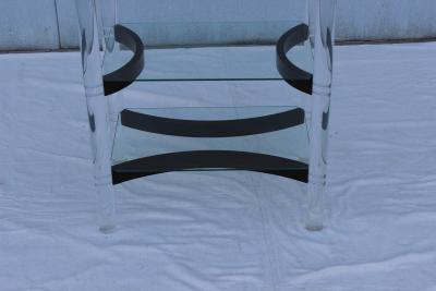 Charles Hollis Jones 1970s Lucite And Rosewood Etagere