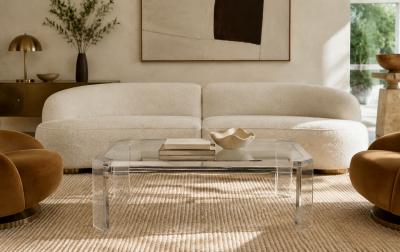 Charles Hollis Jones 1976 Charles Hollis Jones USA 1945 2026 Signed Lucite and Glass Coffee Table
