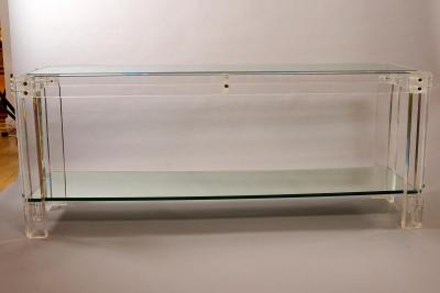 Charles Hollis Jones Acrylic glass and mirror console c1970 att Hollis Jones