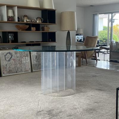 Charles Hollis Jones Aerial Acrylic and Glass Blade Dining Table by Charles Hollis Jones