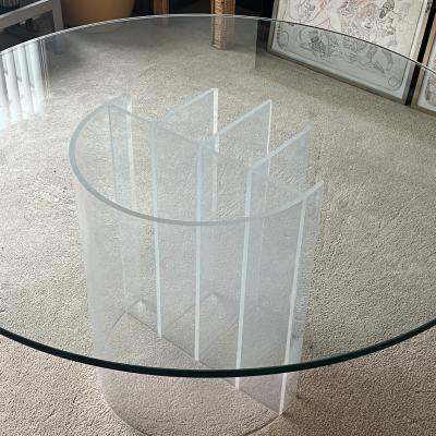 Charles Hollis Jones Aerial Acrylic and Glass Blade Dining Table by Charles Hollis Jones