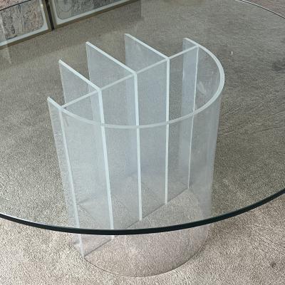 Charles Hollis Jones Aerial Acrylic and Glass Blade Dining Table by Charles Hollis Jones