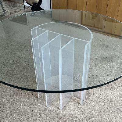 Charles Hollis Jones Aerial Acrylic and Glass Blade Dining Table by Charles Hollis Jones