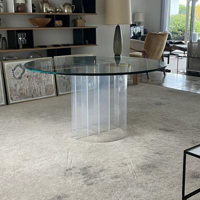Charles Hollis Jones Aerial Acrylic and Glass Blade Dining Table by Charles Hollis Jones