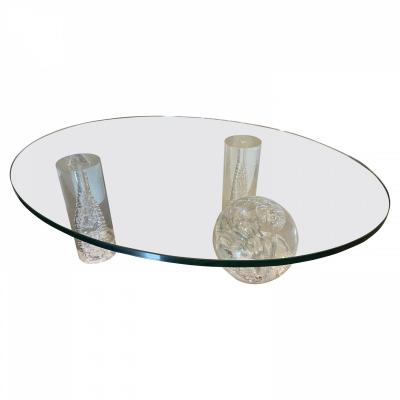 Charles Hollis Jones American Modern Lucite and Glass Coffee Table Charles Hollis Jones