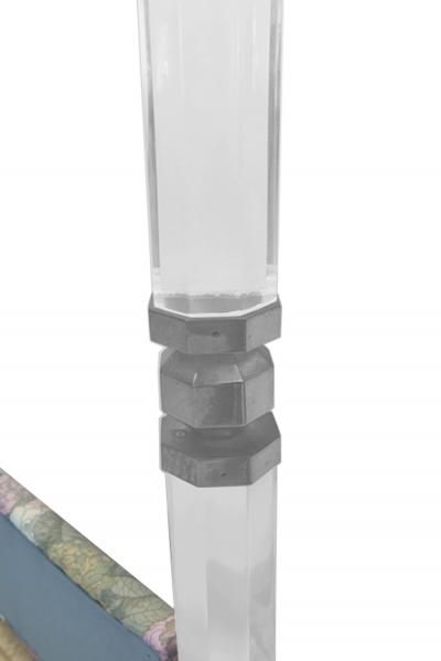 Charles Hollis Jones Charles Hollis Jones Bob Hope King Size Bed in Lucite Polished Nickel