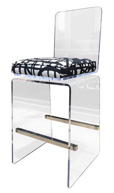 Charles Hollis Jones Charles Hollis Jones COUNTER Stools in Lucite Stainless