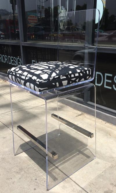 Charles Hollis Jones Charles Hollis Jones COUNTER Stools in Lucite Stainless