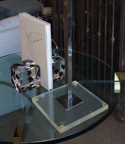 Charles Hollis Jones Charles Hollis Jones Chrome and Lucite Gentlemans Valet Stand