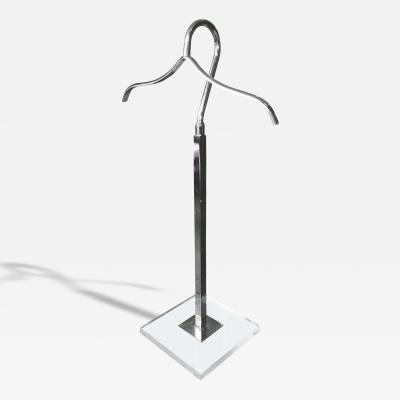 Charles Hollis Jones Charles Hollis Jones Chrome and Lucite Gentlemans Valet Stand