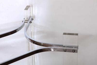 Charles Hollis Jones Charles Hollis Jones Glass and Lucite Console Table