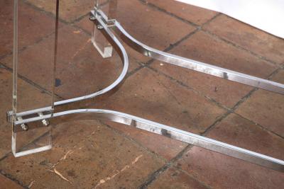 Charles Hollis Jones Charles Hollis Jones Glass and Lucite Console Table