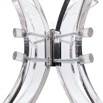 Charles Hollis Jones Charles Hollis Jones Lucite Pedestal Table
